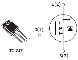STW3N150, N-channel 1500 V - 6 ? - 2.5 A - PowerMESH™ Power MOSFET TO-247